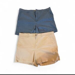 Banana Republic Blue and Tan Casual Shorts Set Size 12